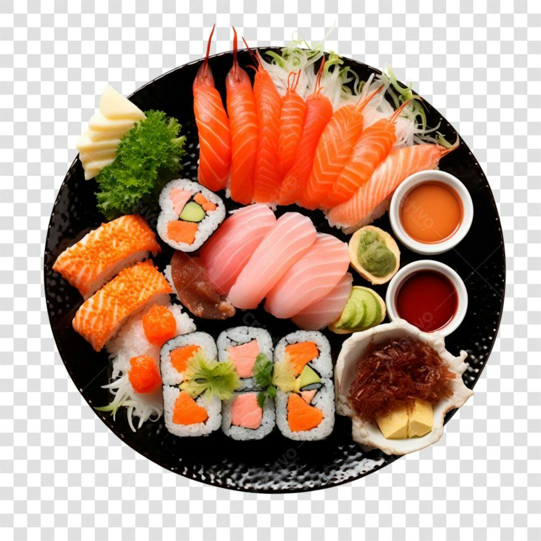 Imagem Prato Sushi PNG com fundo transparente