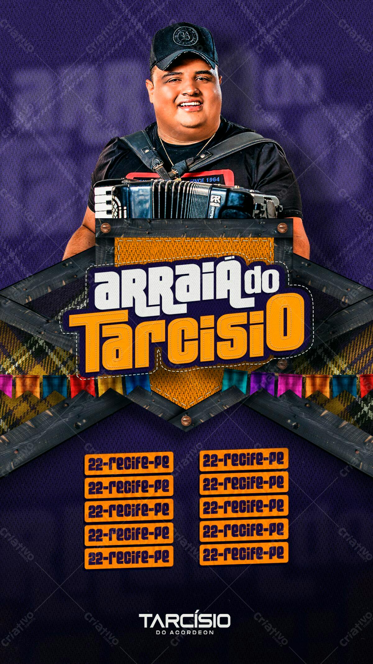 Flyer Arraial do Tarcísio PSD Editável