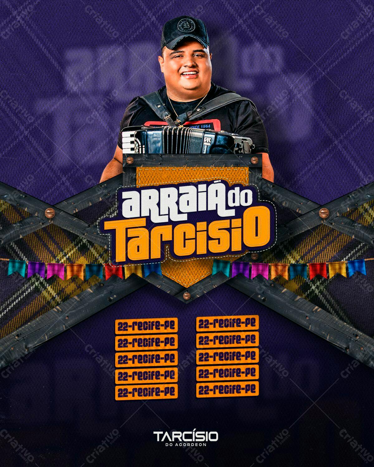 Flyer Arraial do Tarcísio PSD Editável