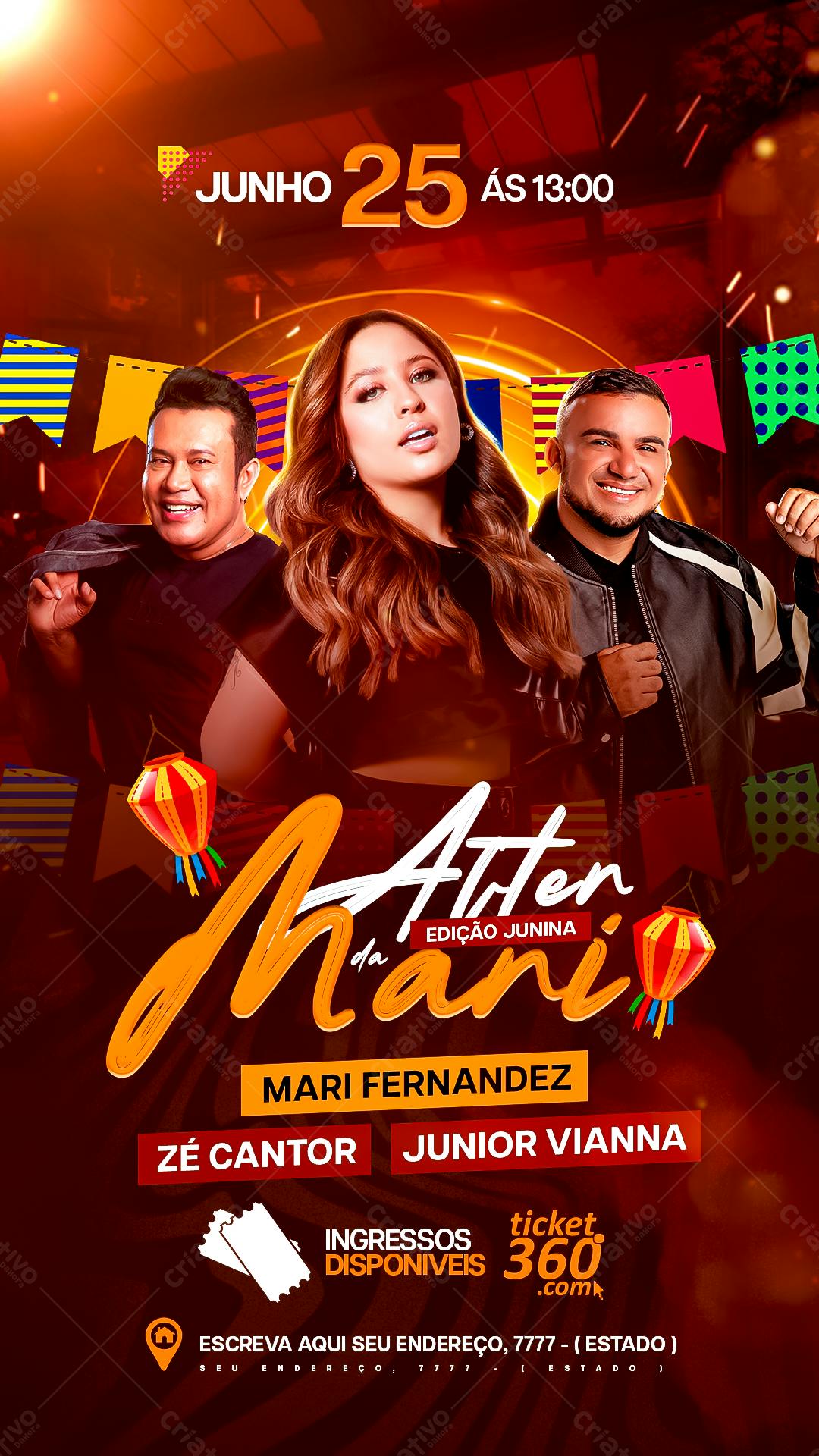 Flyer Festa Junina PSD Editável
