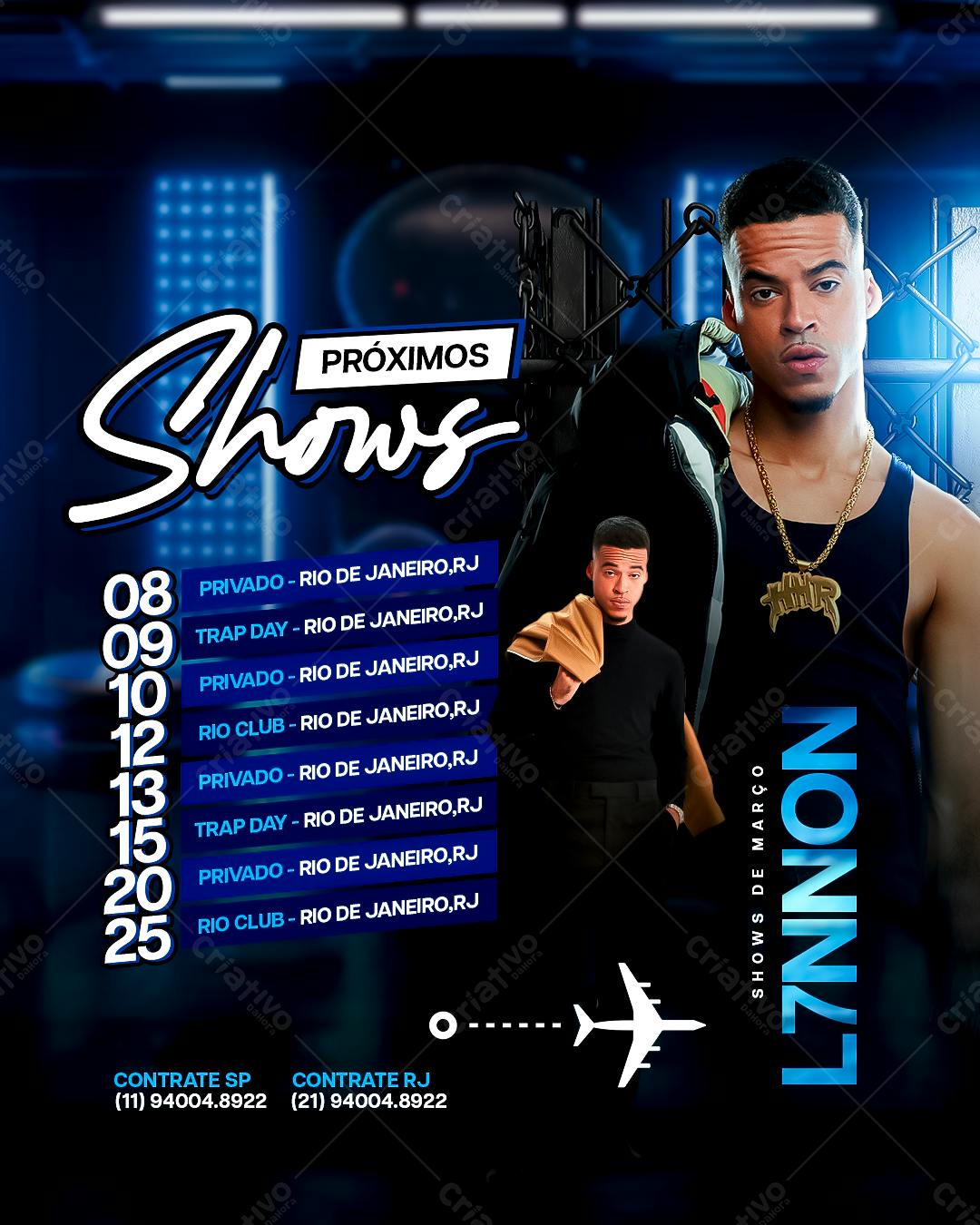 Flyer Shows L7NNON PSD Editável