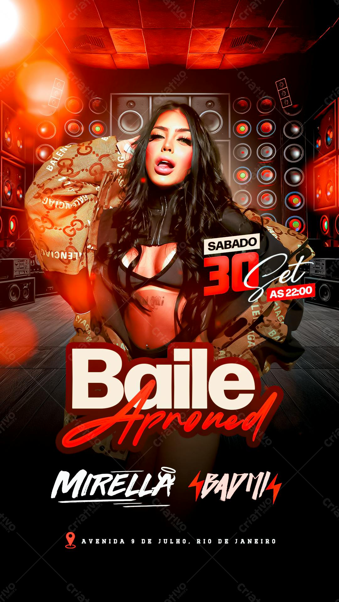 Flyer Baile Apromod PSD Editável