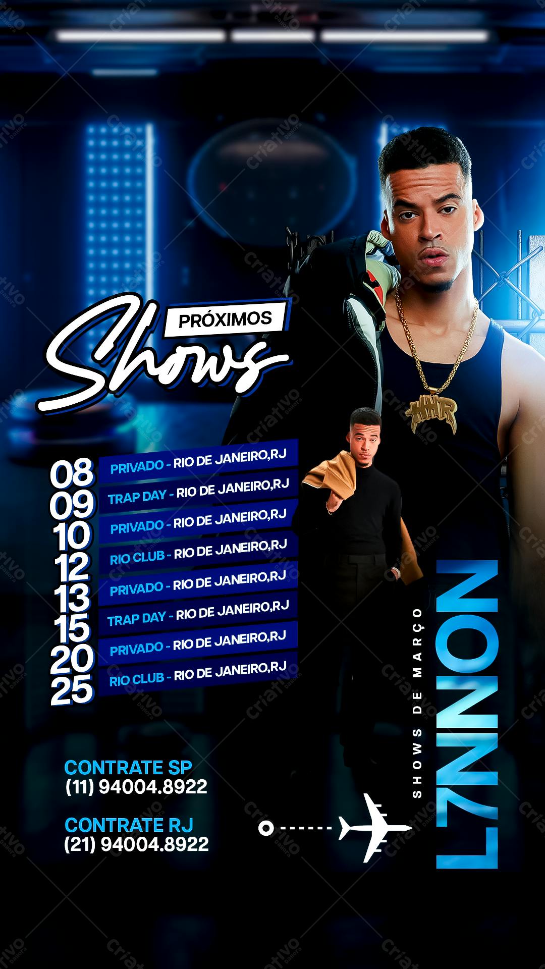 Flyer Shows L7NNON PSD Editável