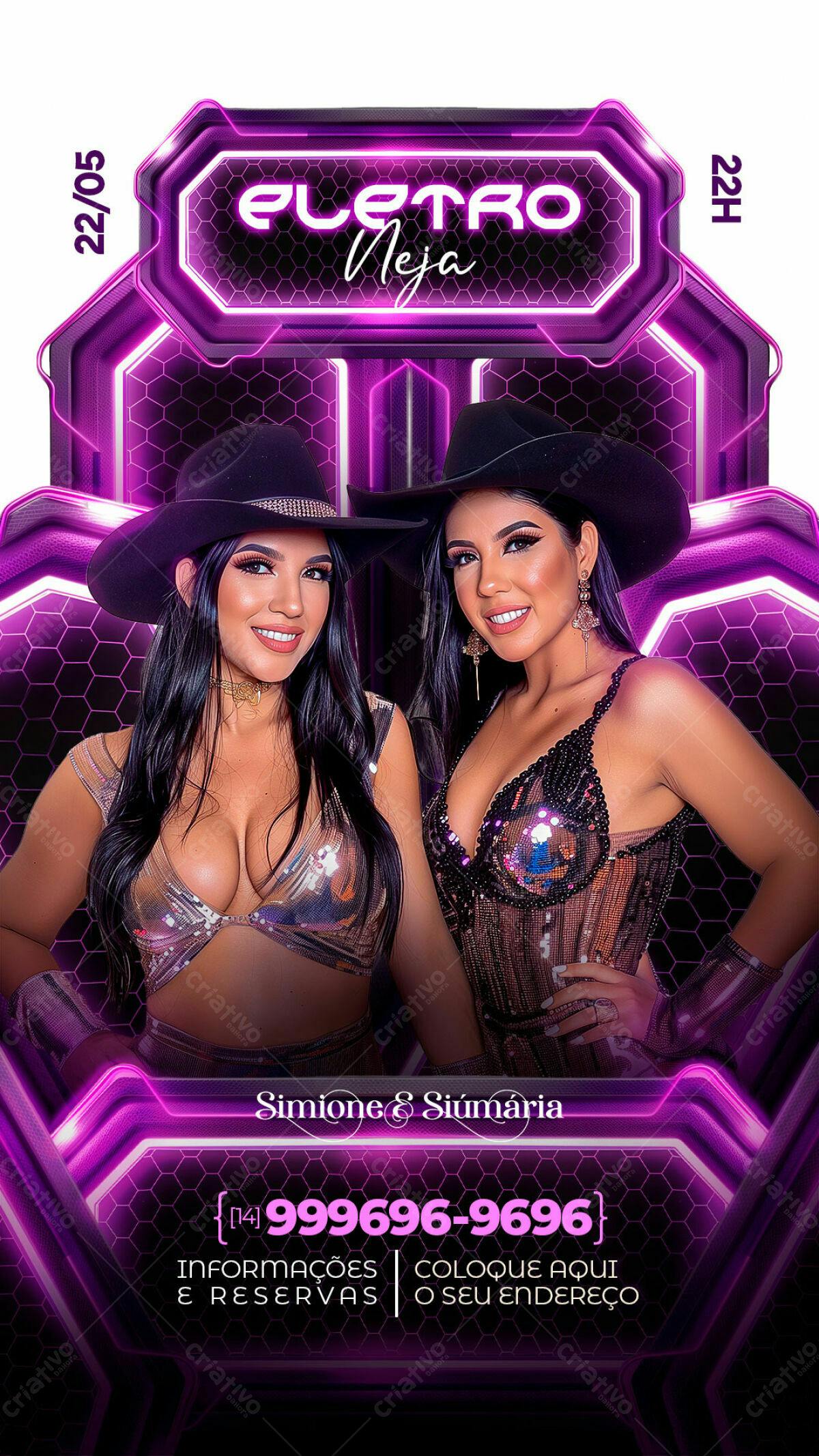 Flyer para Show Simone & Simaria PSD Editável