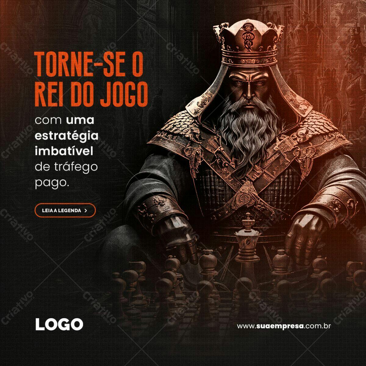 Post para Redes Sociais Rei do Jogo PSD Editável