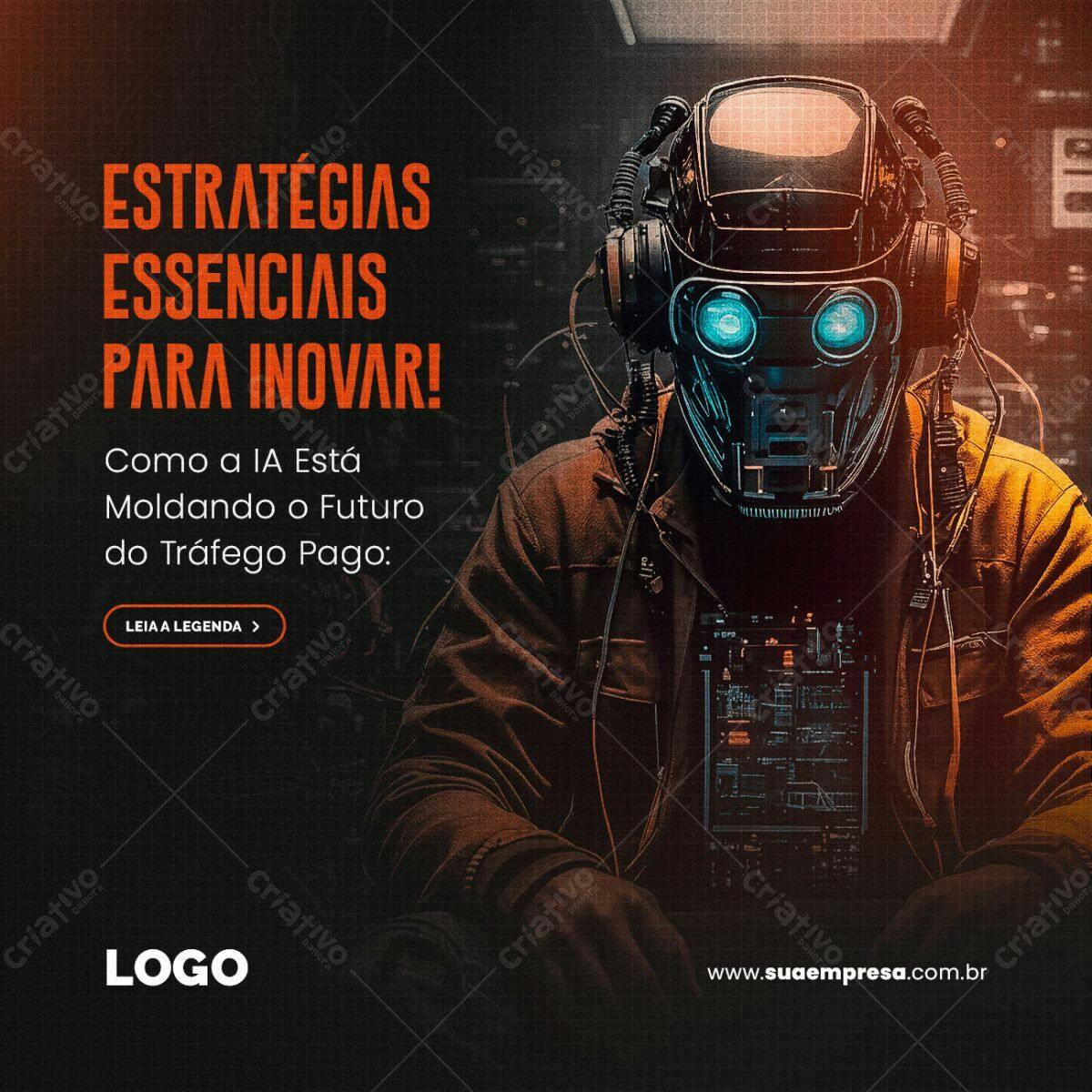 Banner Publicitário IA e Inovação PSD Editável