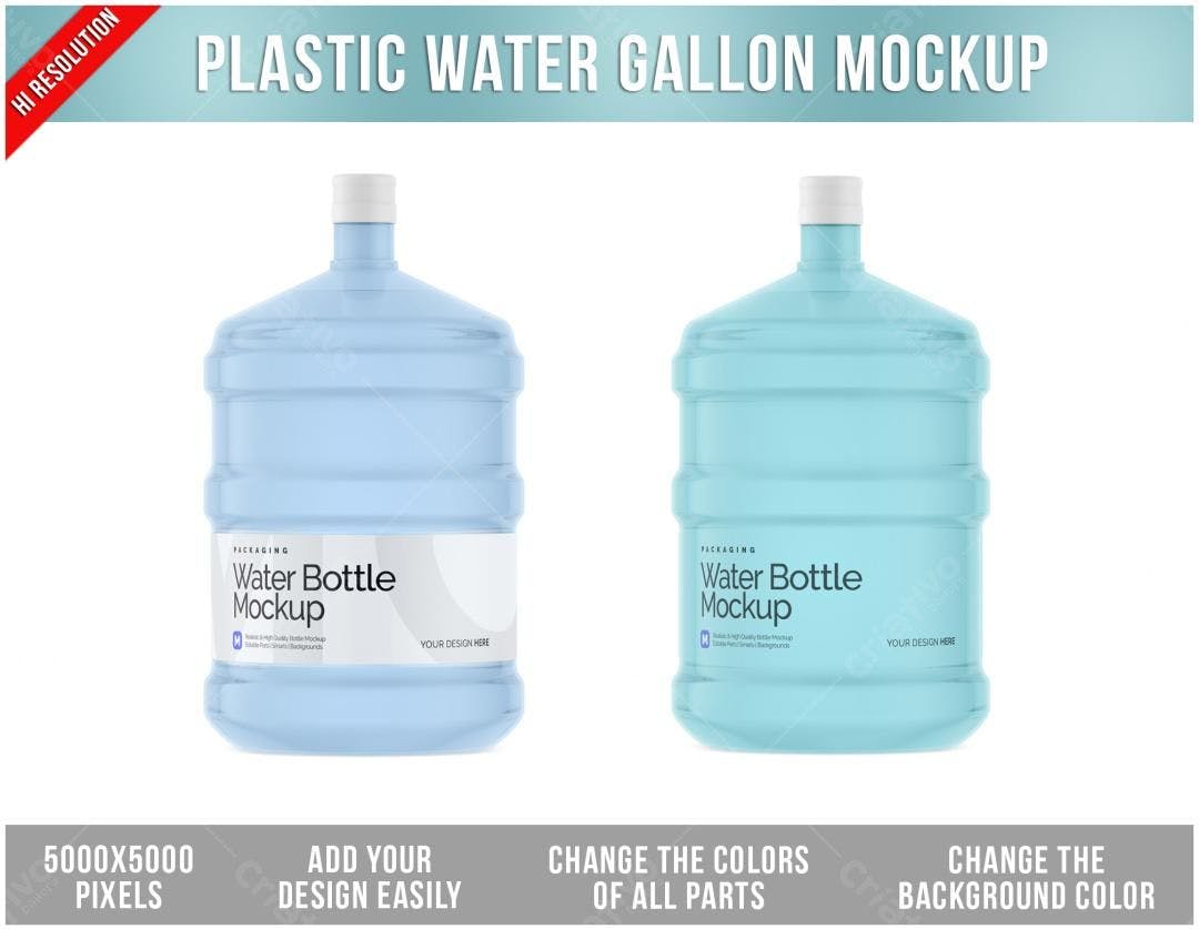 Mockup Galão de Água PSD Editável