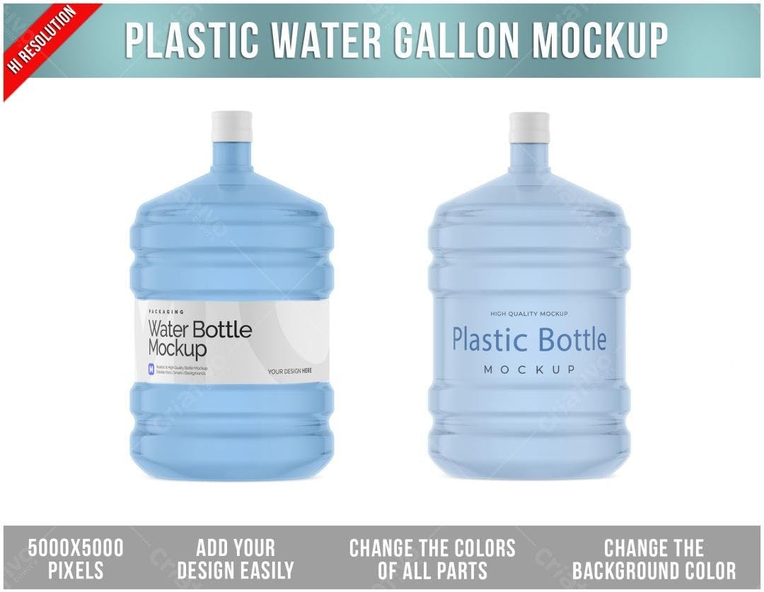 Mockup Galão de Água PSD Editável