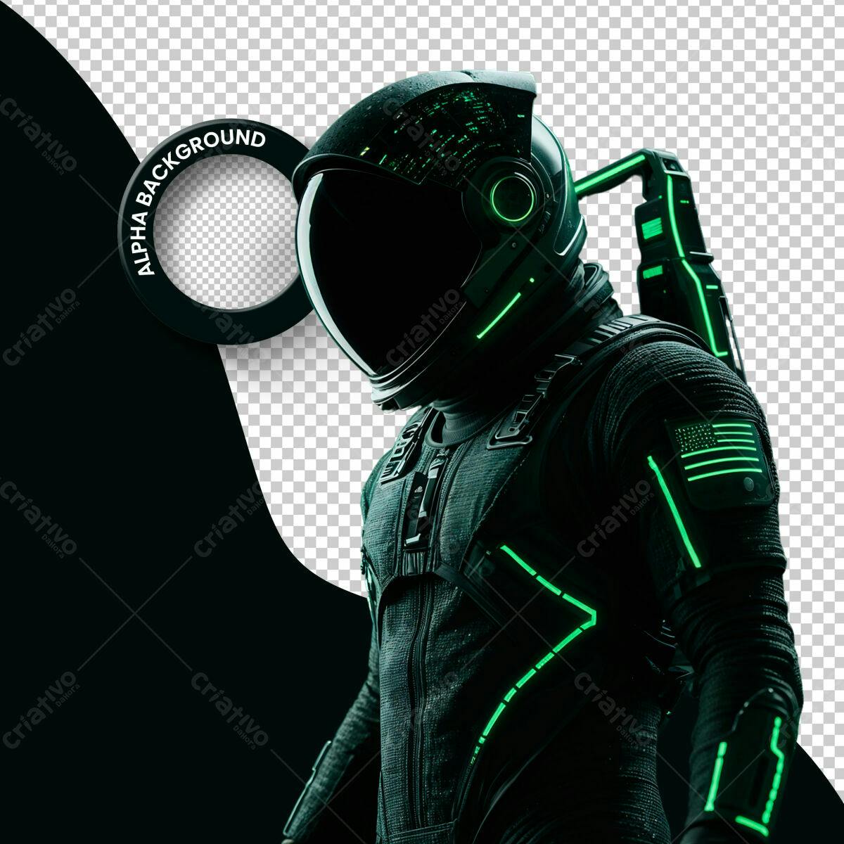 PSD Astronauta para Design de Games PSD Editável
