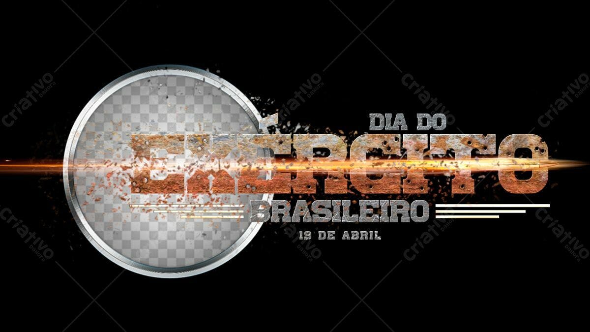 Flyer Dia do Exército Brasileiro PSD Editável