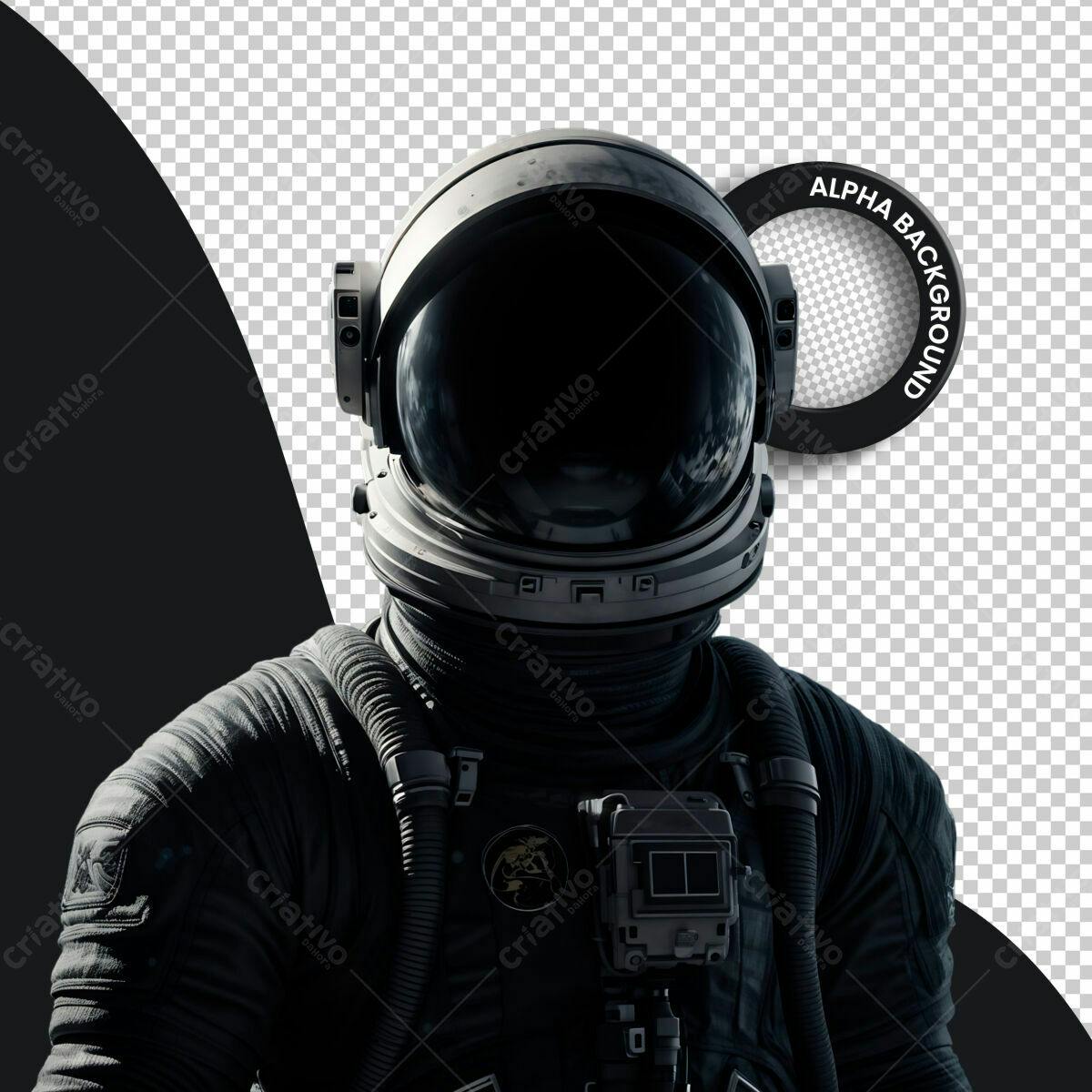 PSD Astronauta para Design Espacial PSD Editável
