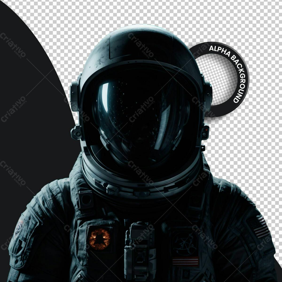 Imagem Astronauta para Projeto Espacial PSD Editável