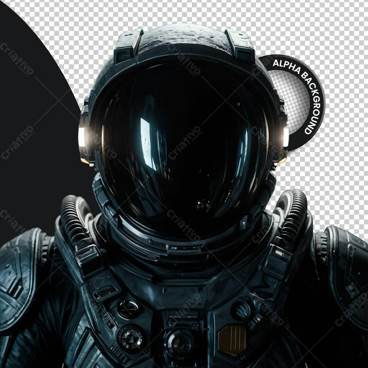 PSD Astronauta para Design Sci-Fi PSD Editável