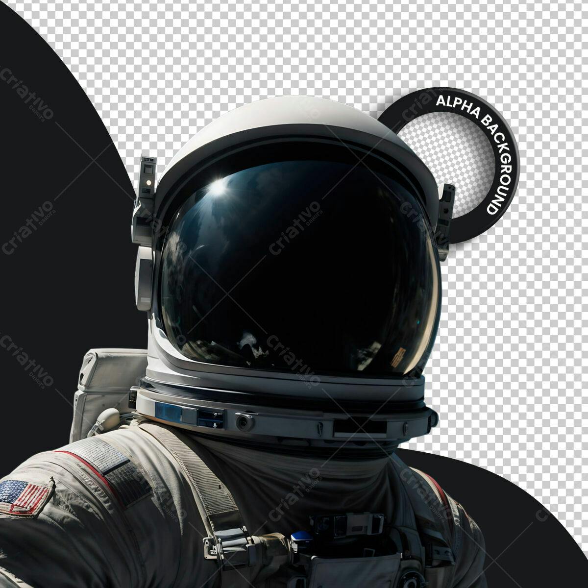 Imagem Astronauta Espaço PSD Editável