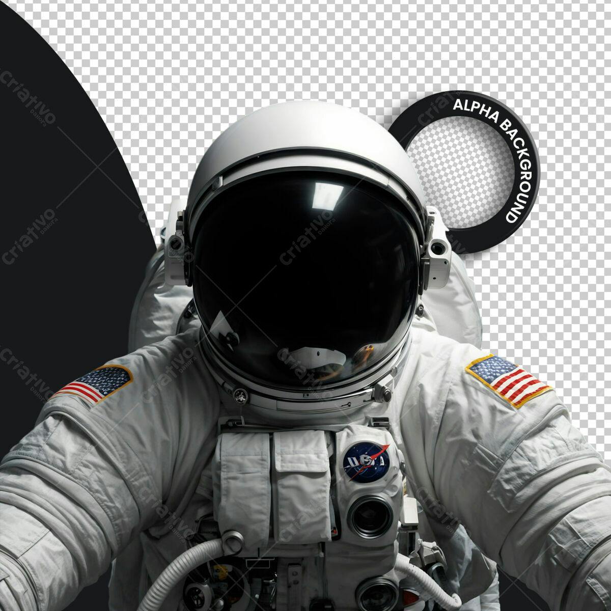 PSD Astronauta para Projeto Espacial PSD Editável