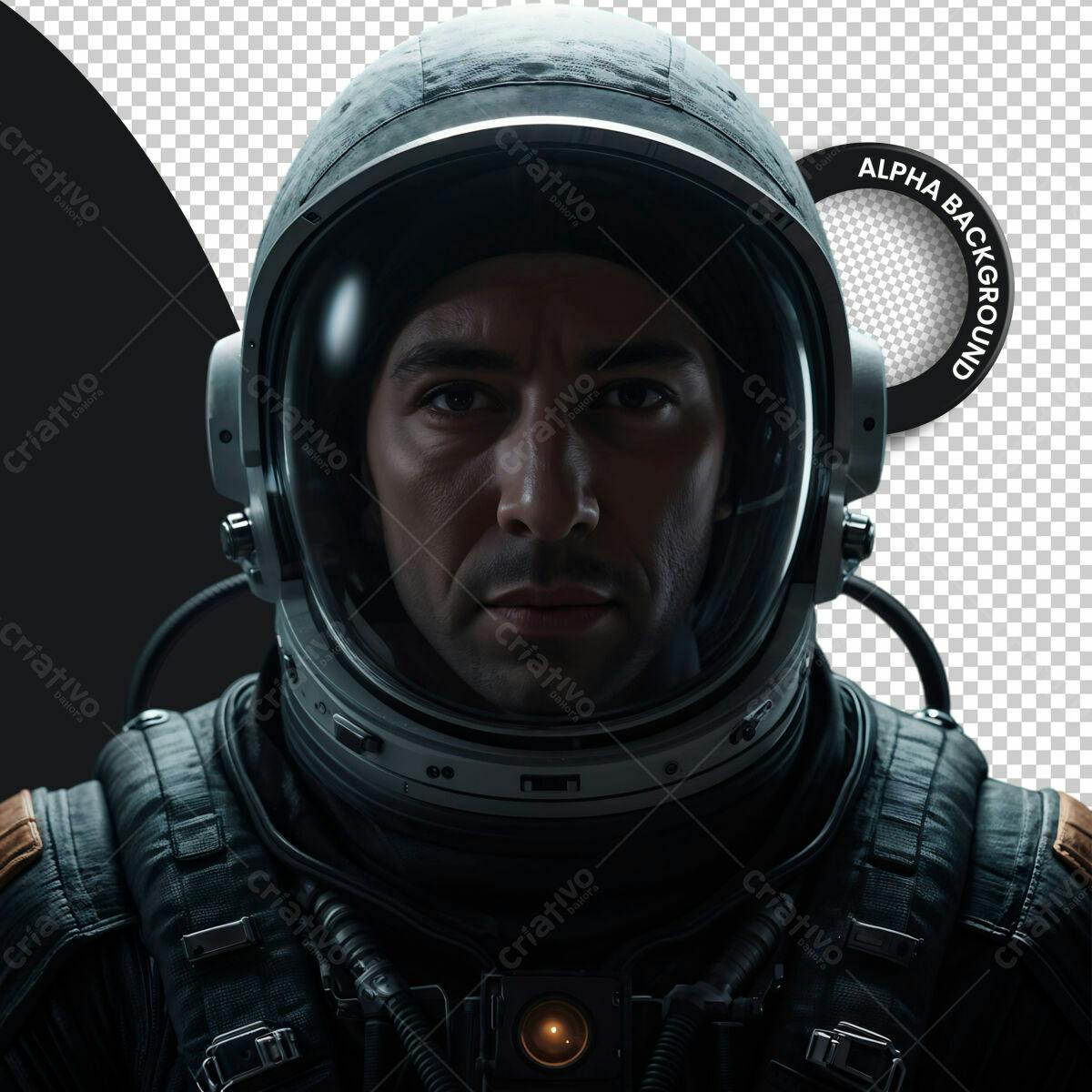 PSD de Astronauta para Design de Ciência Ficção