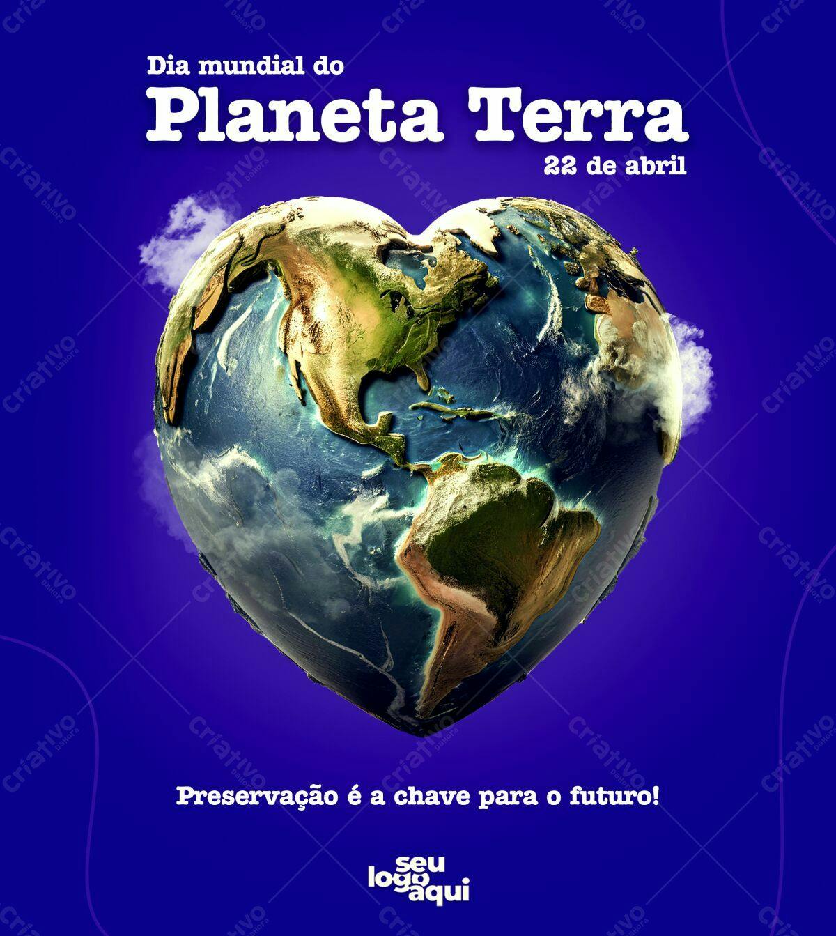 Postagem Dia do Planeta Terra PSD Editável