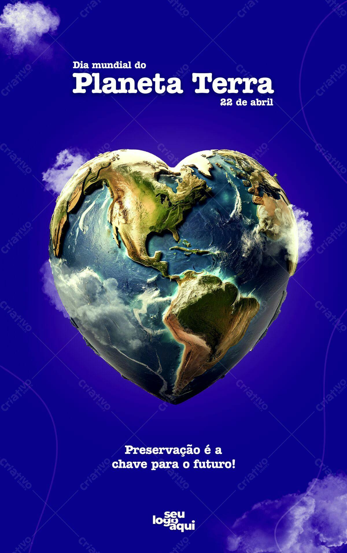 Flyer Dia Mundial do Planeta Terra PSD Editável