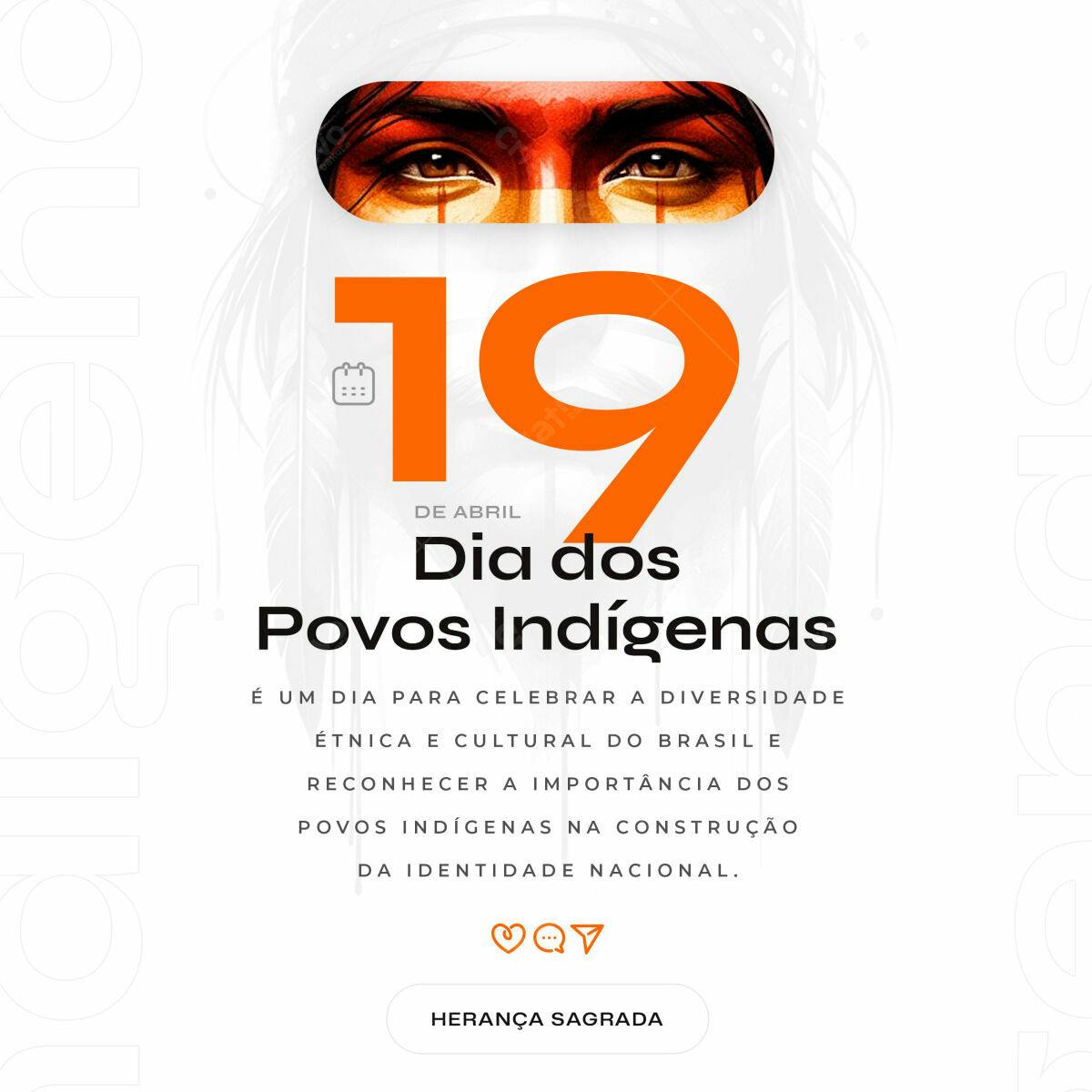 Flyer Dia dos Povos Indígenas PSD Editável
