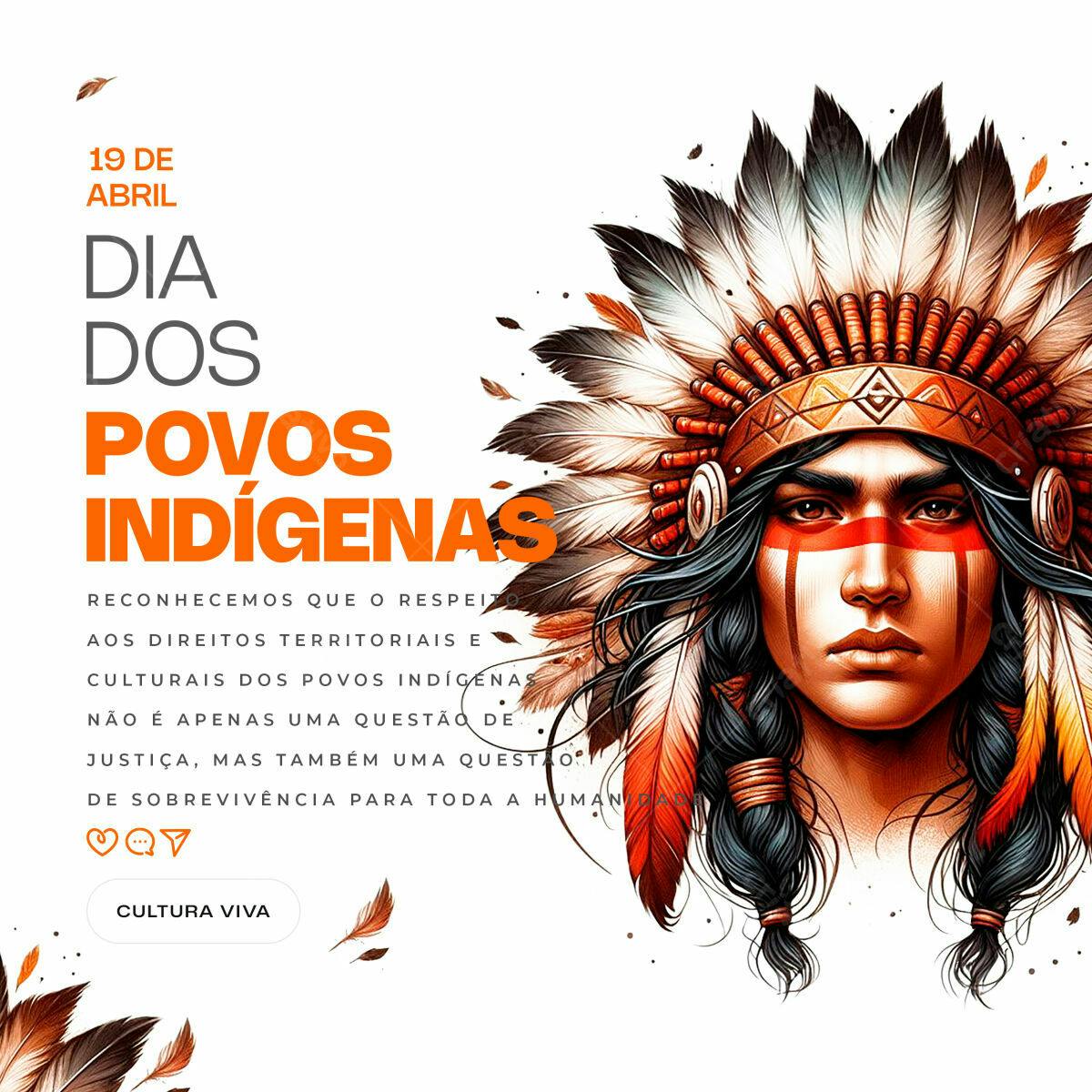Flyer Dia dos Povos Indígenas PSD Editável