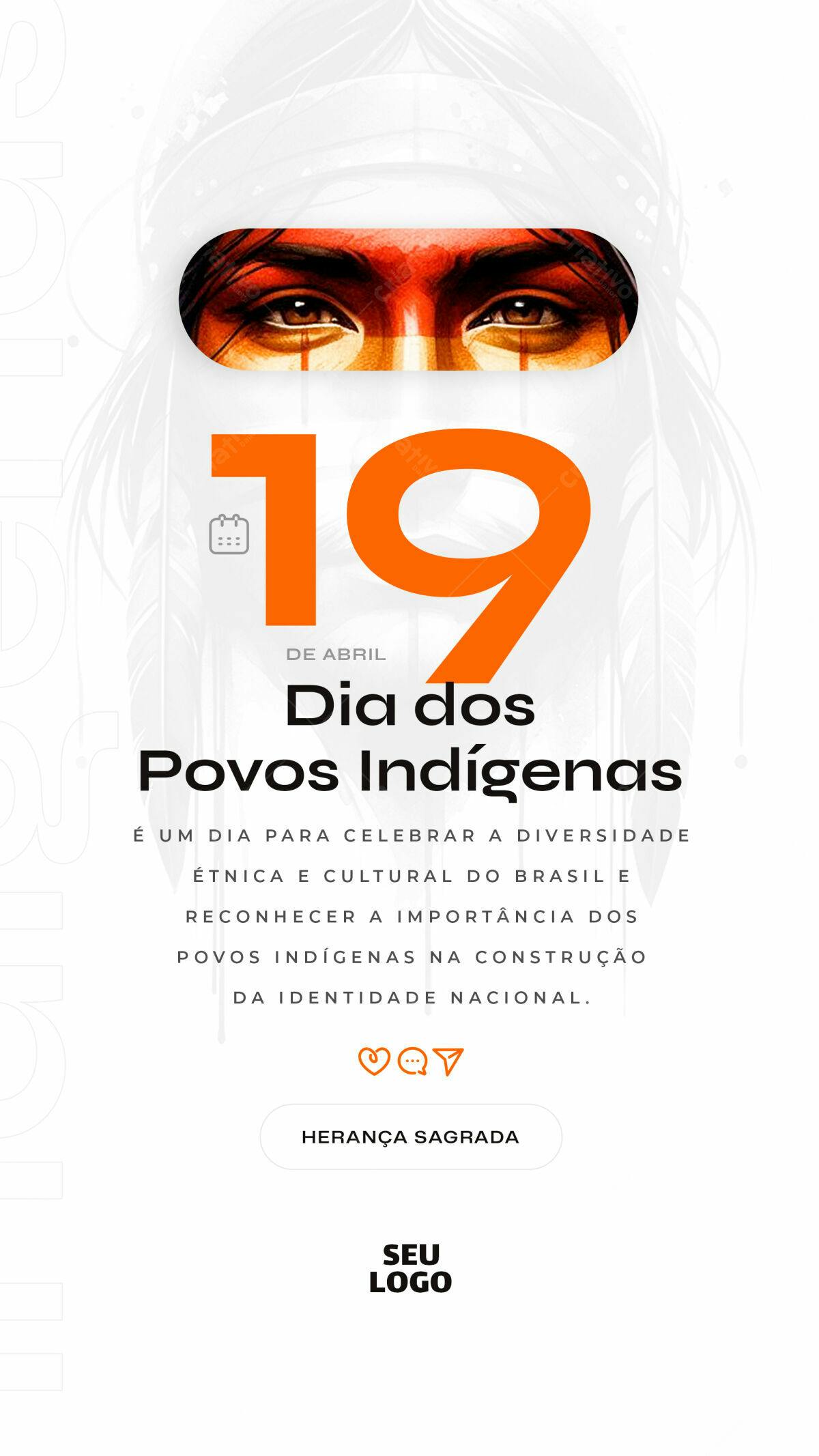 Flyer Dia dos Povos Indígenas PSD Editável