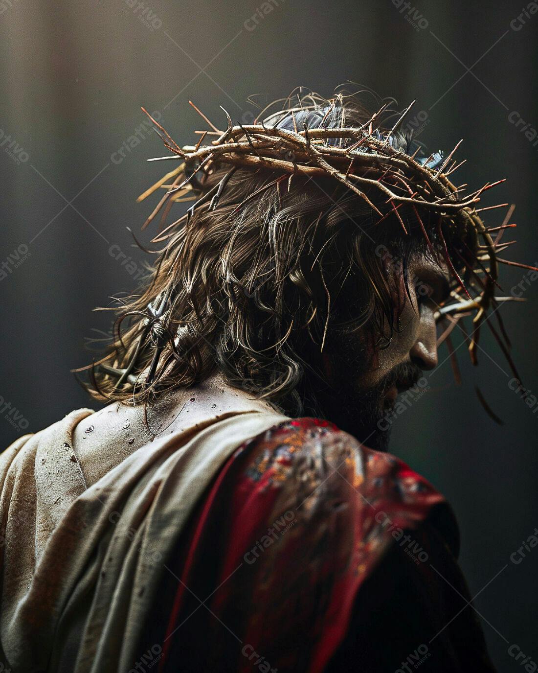Jesus Cristo com coroa de espinhos