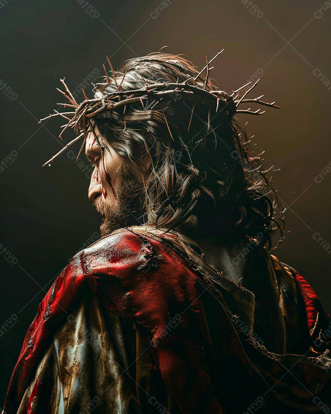 Jesus Cristo Coroa de Espinhos Sangue