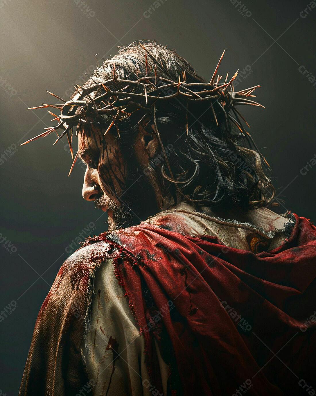 Jesus Cristo com coroa de espinhos