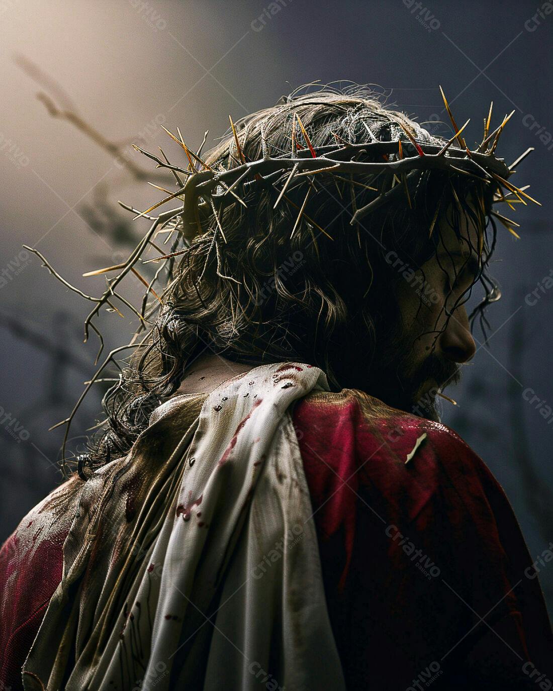Jesus Cristo com coroa de espinhos