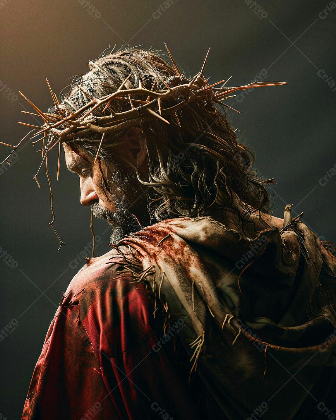 Jesus Cristo com coroa de espinhos