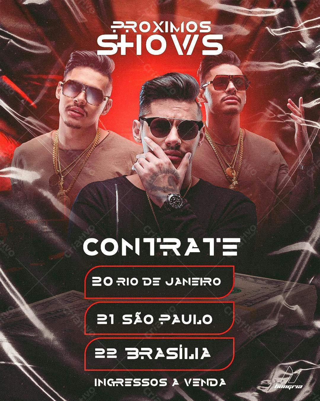 Flyer para Shows Musicais PSD Editável