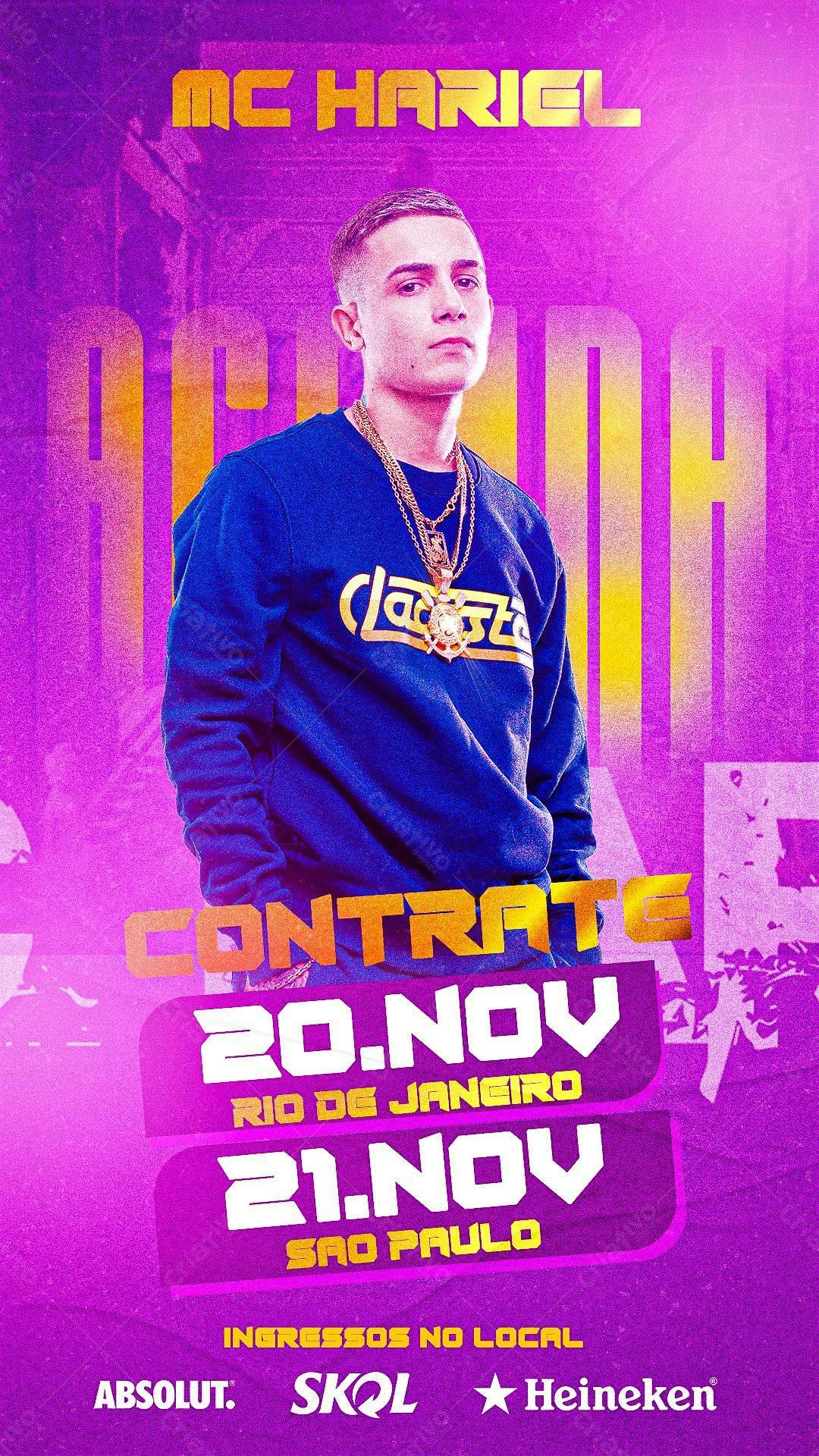 Flyer para Show MC Hariel PSD Editável