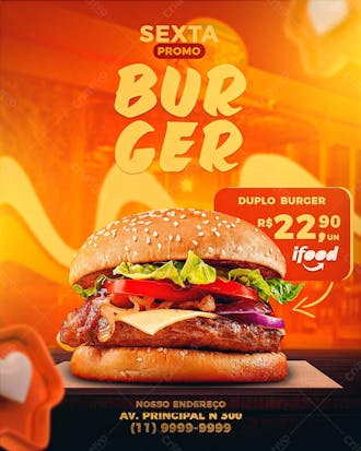 Flayer burger delivery