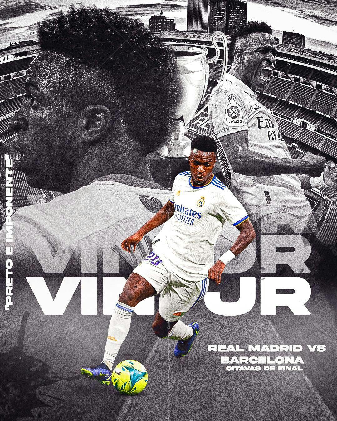 PSD Flyer para Jogo Real Madrid x Barcelona PSD Editável