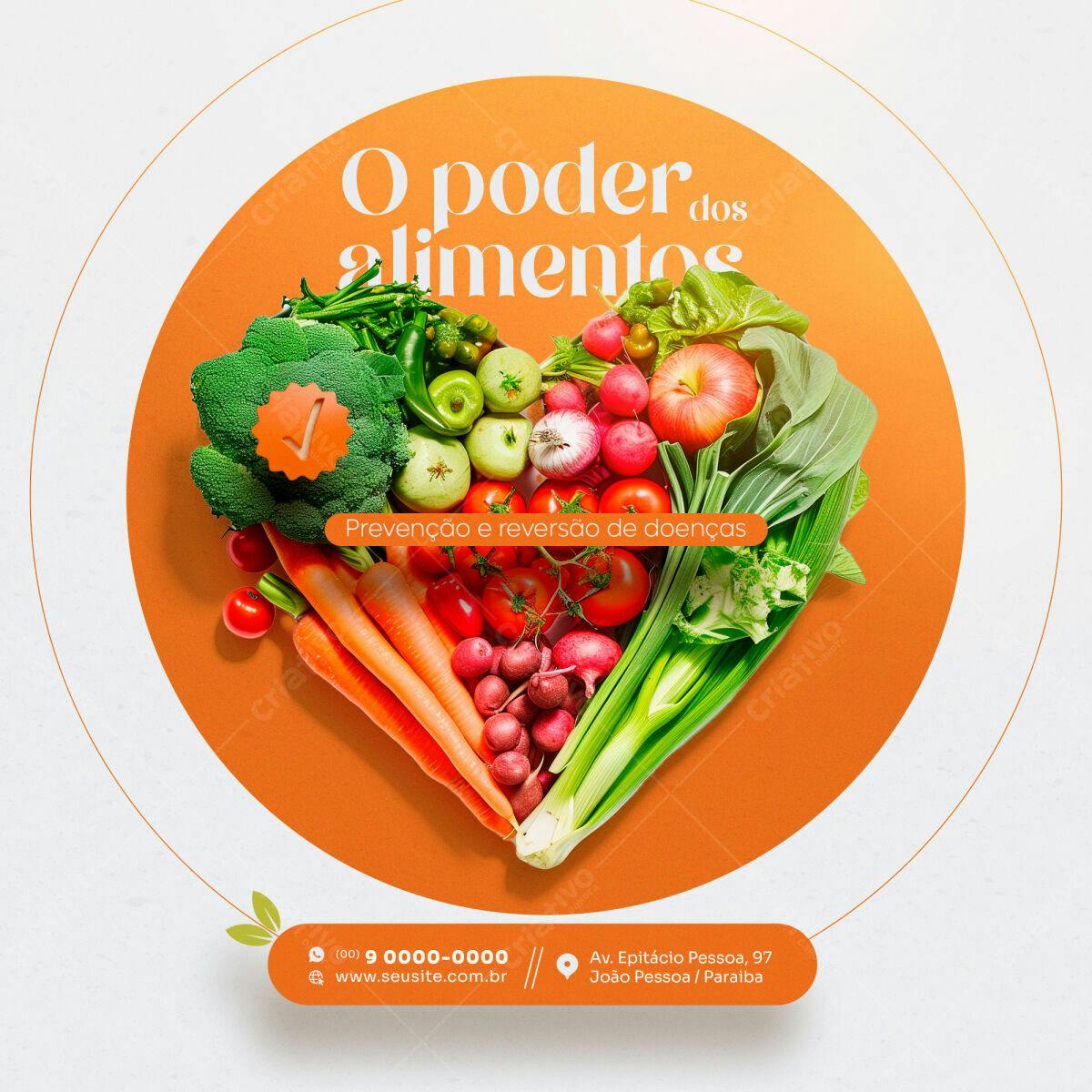 Post para Nutrição e Saúde PSD Editável