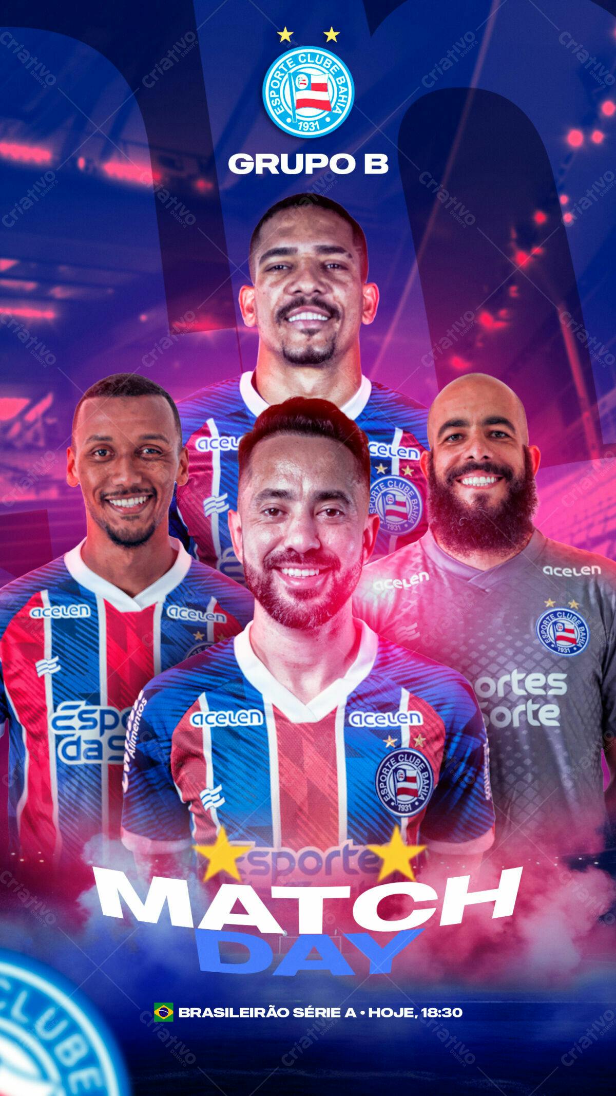 Flyer para Match Day do Brasileirão Série A PSD Editável