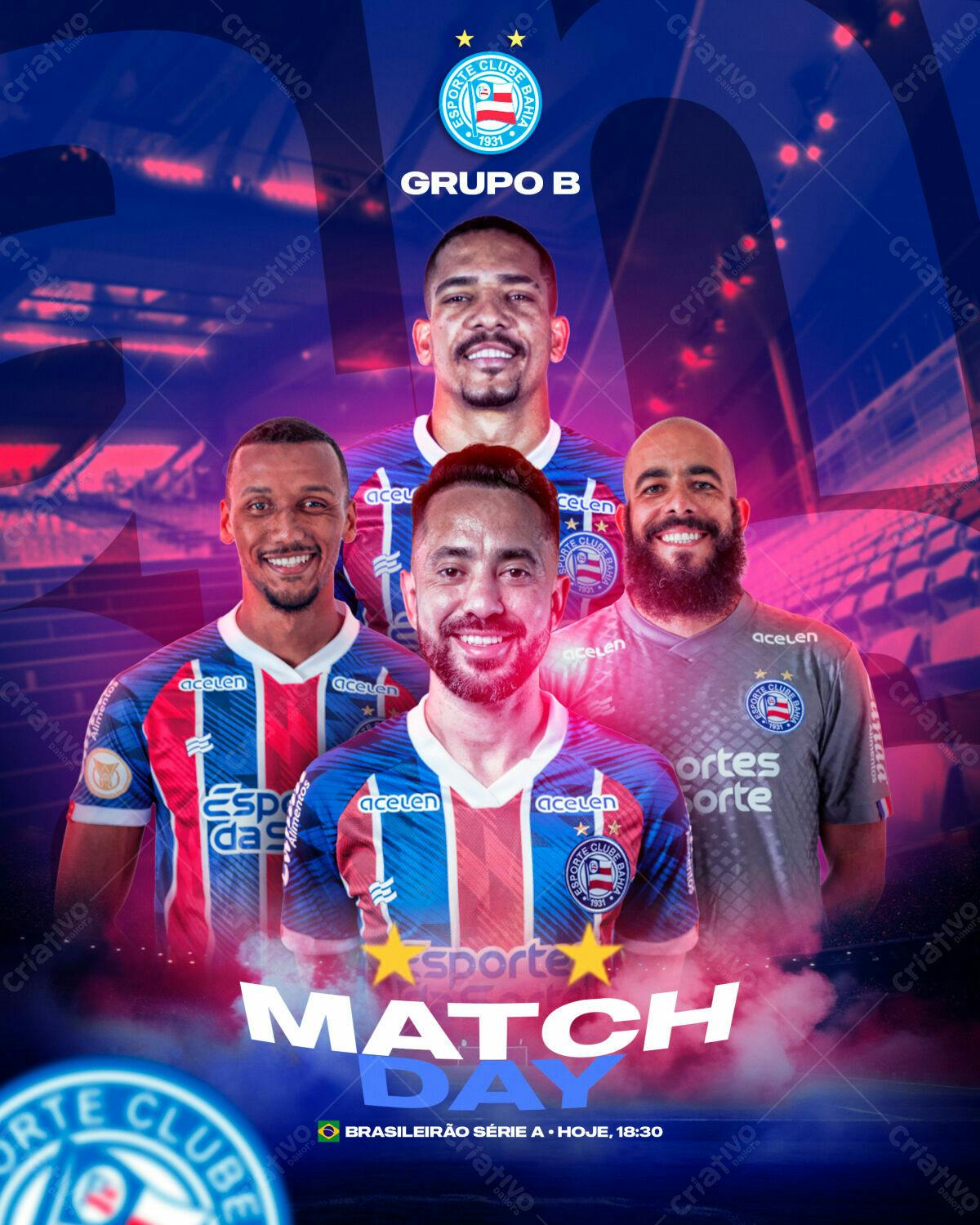 Flyer Match Day Brasileirão Série A PSD Editável