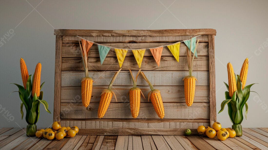 Espigas de milho e decoração outono