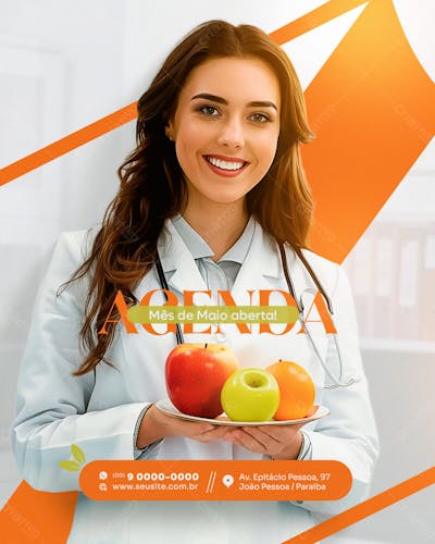 Nutricionista Social Media Post Feed Vertical .Zip