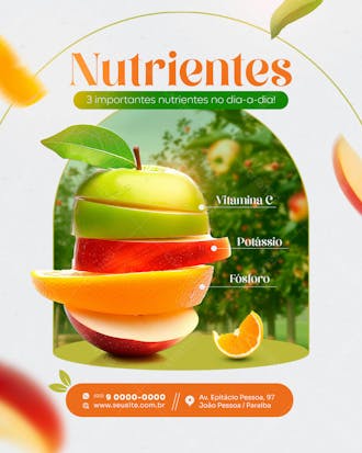 Nutricionista social media post feed vertical