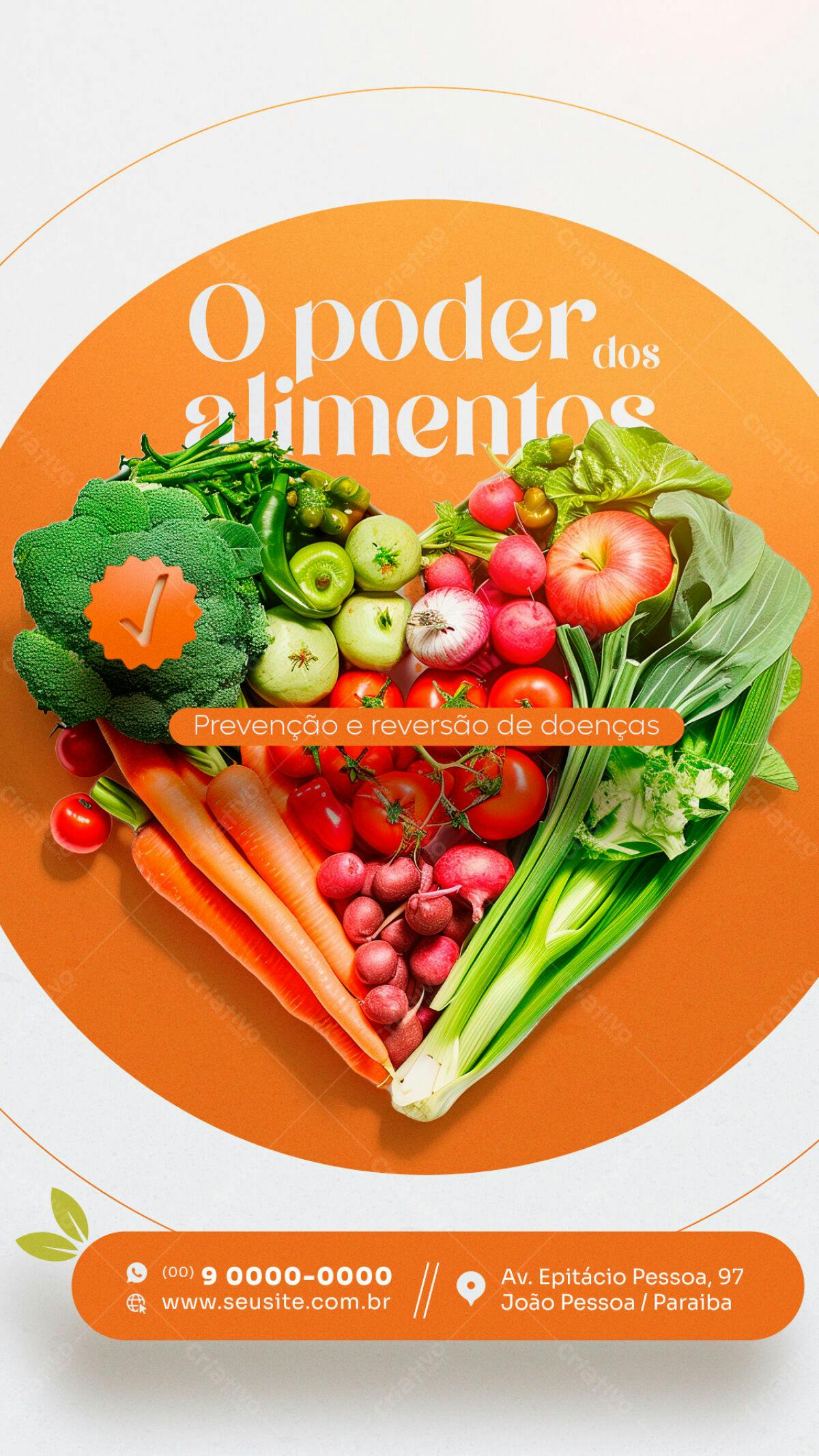 Flyer Alimentação Saudável PSD Editável