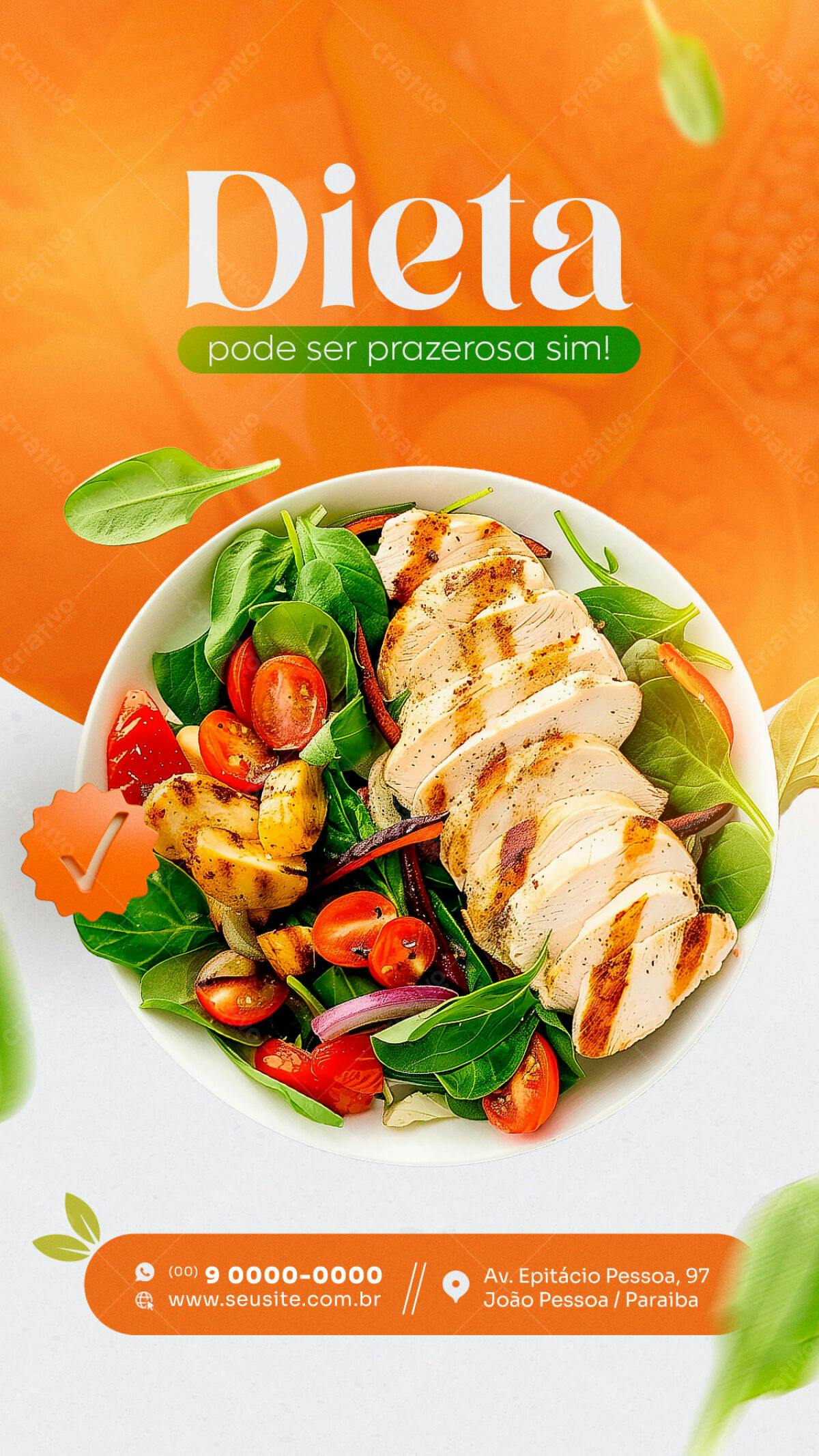 Flyer Dieta Saudável PSD Editável