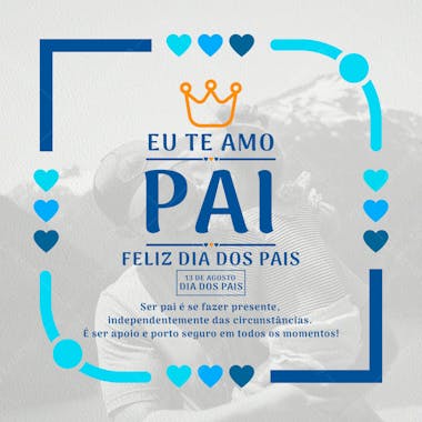 Social media feliz dia dos pais ser pai é se fazer presente, independentemente das circunstâncias psd editável