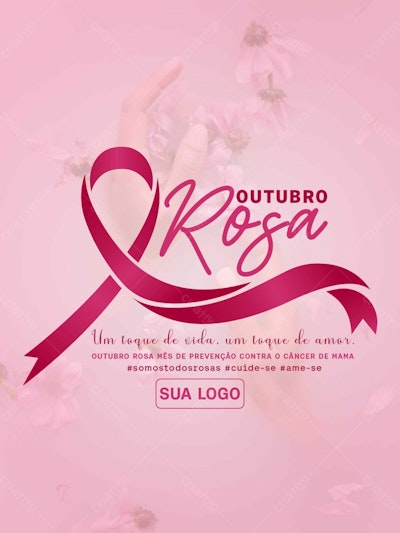 Flyer Outubro Rosa PSD Editável