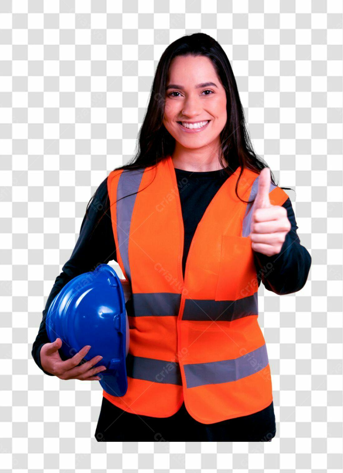 Icone Engenheira com capacete PNG com fundo transparente