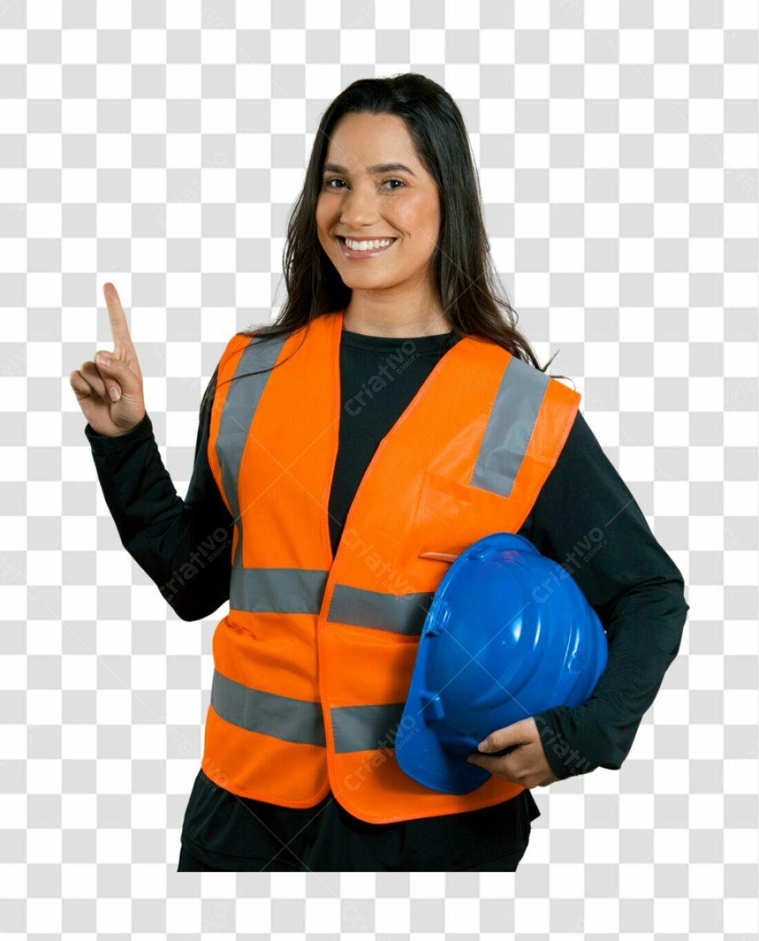 Icone Mulher Engenheira PNG com fundo transparente
