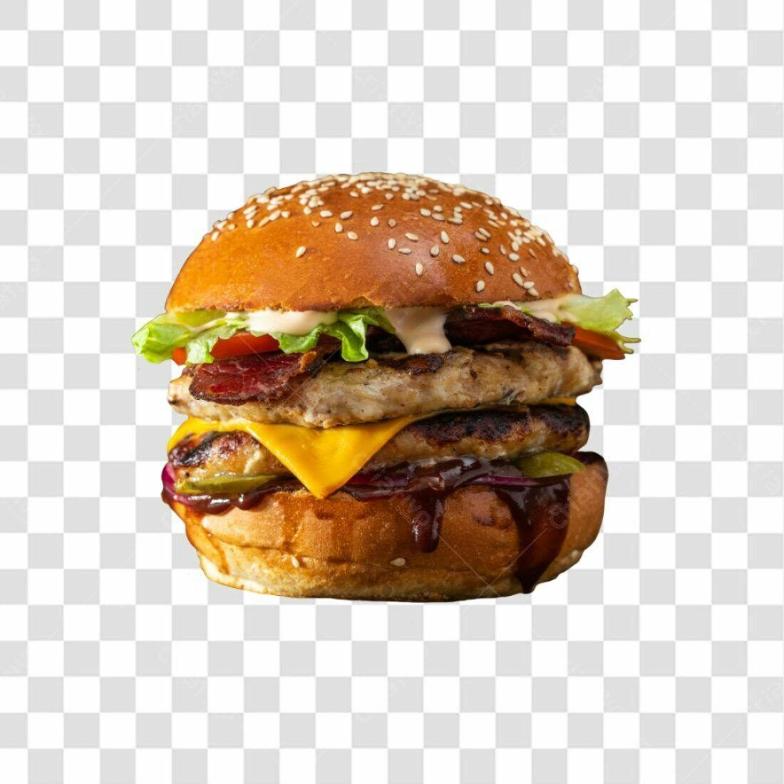 Imagem de Hambúrguer Duplo PNG com fundo transparente