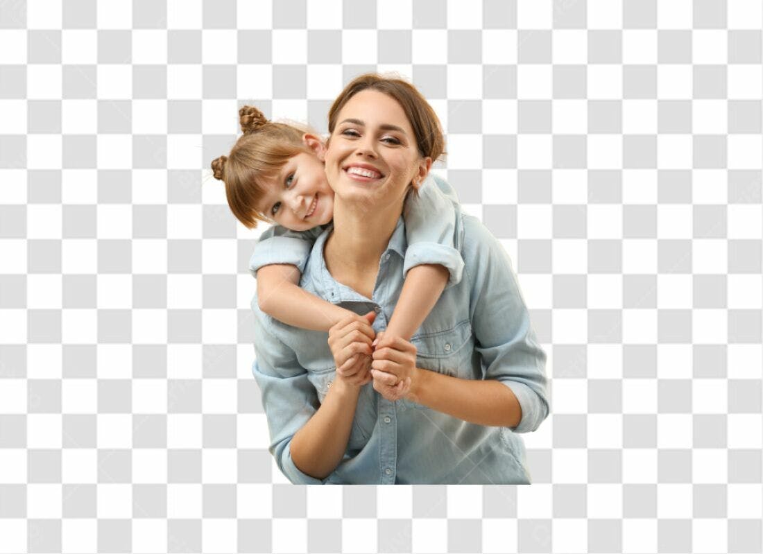 Imagem Mãe e Filha Dia das Mães PNG com fundo transparente