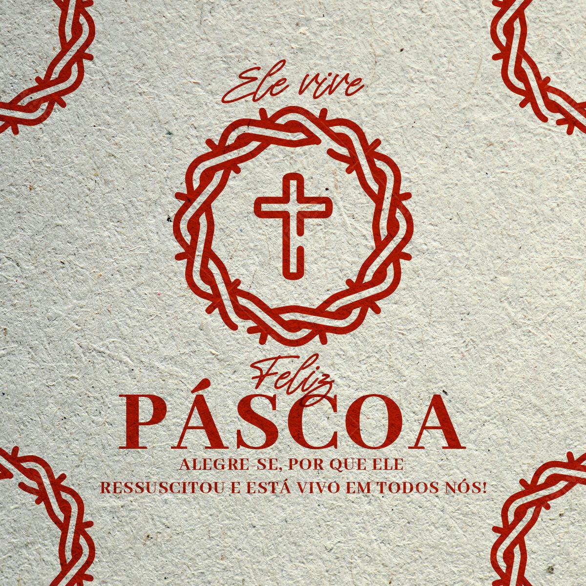 Postagem Feliz Páscoa PSD Editável