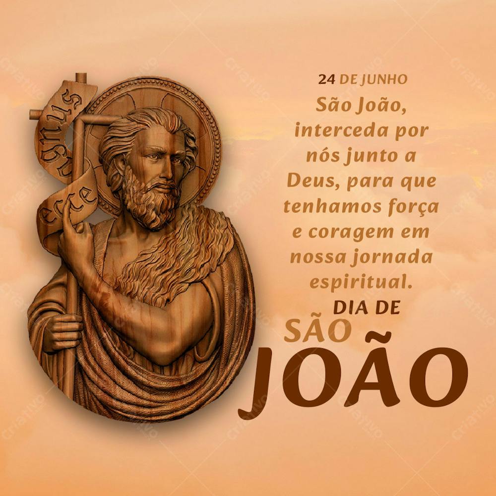 São João, Interceda Por Nós Junto A Deus Feed Social Psd Editavél.zip